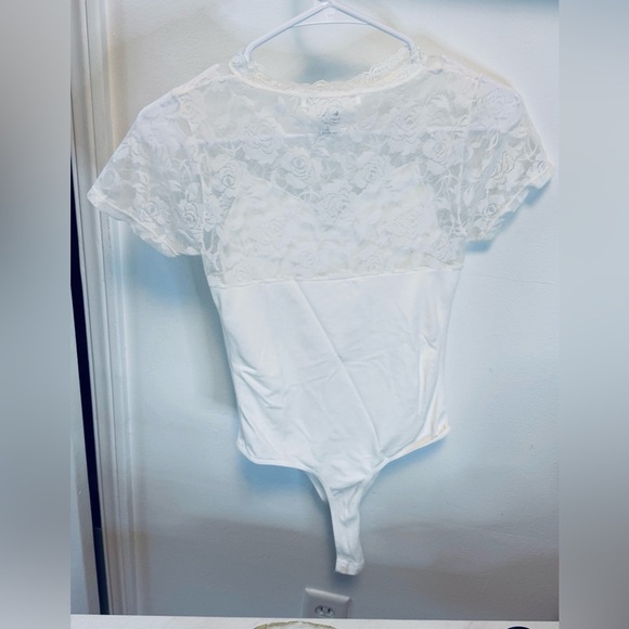 White Lace Women’s Bodysuit - Picture 2 of 6